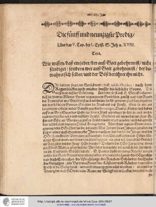 Die fünff und neunzigste Predig