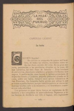 Capítulo LXXXVI - La lucha