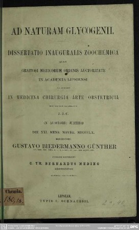 Ad naturam glycogenii : dissertatio zoochemica