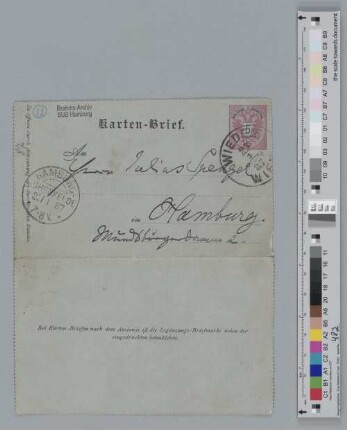 Brief an Julius Spengel