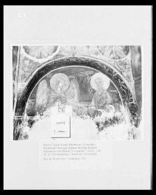 Erzengel Raphael mit dem heiligen Pachomios von Theben