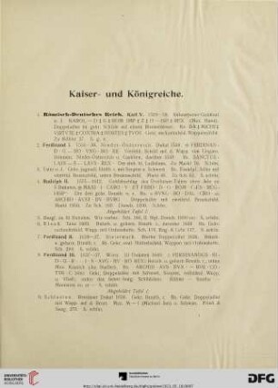 Kaiser- und Königreiche (Nr. 1-196)