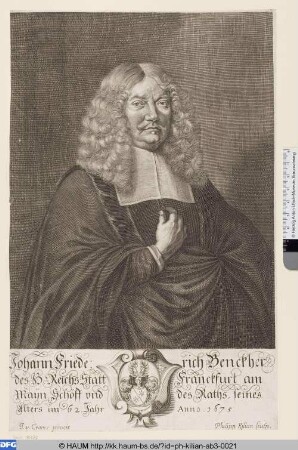 [Johann Friedrich Benckher; Johann Friedrich Bencker]