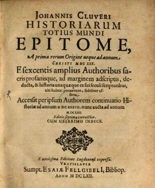 Historiarum totius mundi epitome