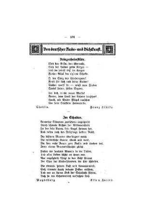 Von deutscher Rede- und Dichtkunst