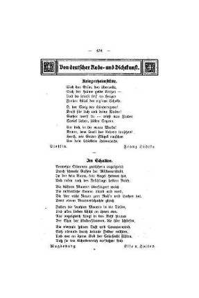 Von deutscher Rede- und Dichtkunst
