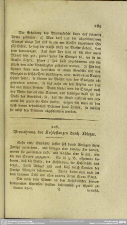 106. Vermehrung der Kohlpflanzen durch Ableger