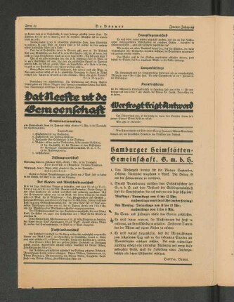 Hamburger Heimstätten=Gemeinschaft, G. m. b. H.