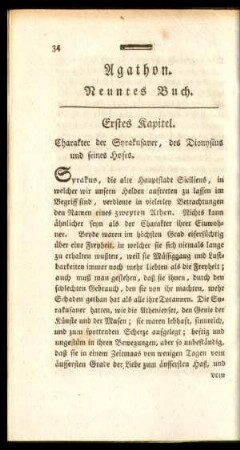 Agathon. Neuntes Buch