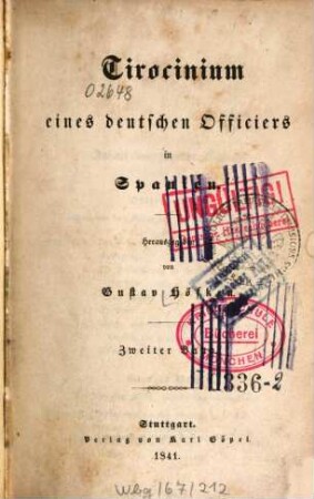 Tirocinium eines deutschen Officiers in Spanien, 2