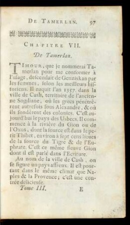 Chapitre VII. De Tamerlan.