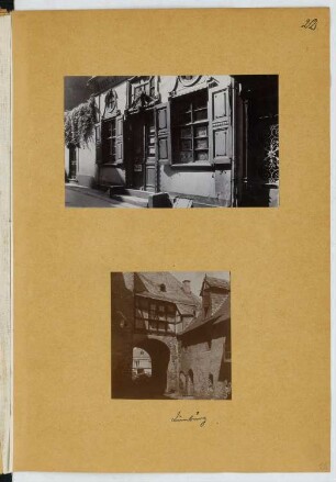 Geschäft, Limburg. Tor, Limburg: Ansichten (aus: Skizzen- und Fotoalbum 23)