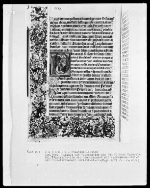 Missale mit Kalendarium aus Kloster Kaisheim — Buchseite mit historisierter Initiale und Bordüre, Folio 23verso