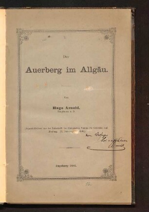 Der Auerberg im Allgäu