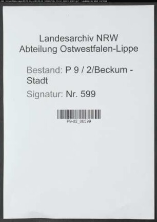 Sterberegister Standesamt Beckum-Stadt
