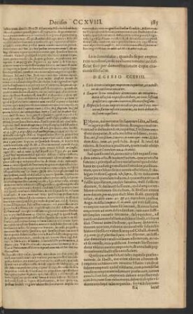 Decisio CCXVIII.