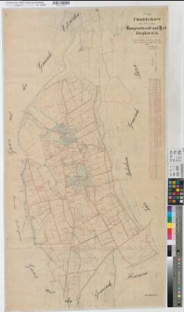 Langenstraße (Rüthen), Teilung der Feldmarken Langenstraße und Heddinghausen, Übersichtskarte
