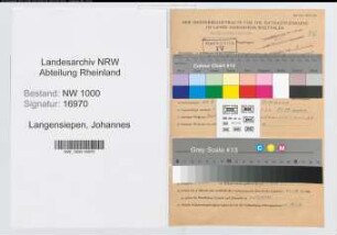 Entnazifizierung Johannes Langensiepen, geb. 11.05.1902 (Arbeiter)