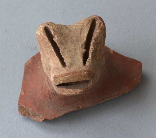 Animal head made of clay