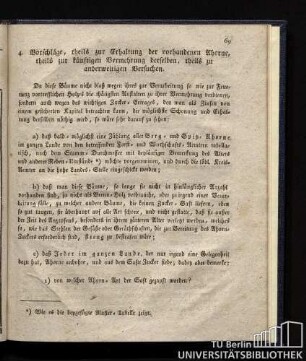 IV Mitttel zur künftig hinreichenden Erzeugung des Ahorn-Zuckers durch Anbau und Pflege der Ahorn-Bäume