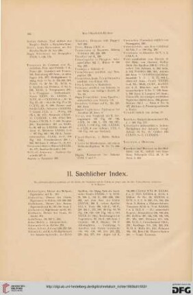 II. Sachlicher Index