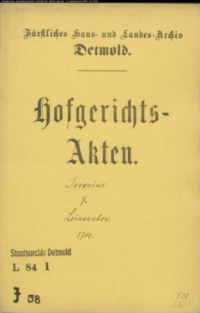 Johrenius, Dr. gegen Obereinnehmer Leineweber und Apotheker Bilstein - Rückständige Hausmiete