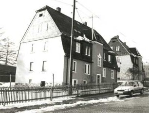 Augustusburg-Erdmannsdorf, Chemnitzer Straße 39 und 41. Wohnhäuser (Siedlungshäuser; 1926/1927). Straßenansicht