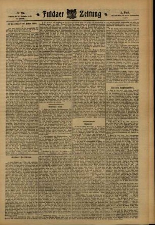 Zweite Ausgabe vom Dienstag, den 27. Dezember 1910.