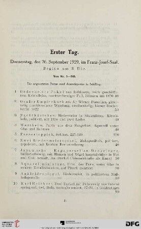 Erster Tag (Nr. 1-240)