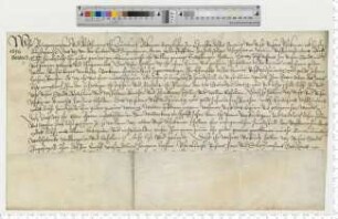 Bürgermeister und Ratsmannen verschreiben eine Rente von 75 Mark für 1500 Mark der Witwe Christophs van Dassel.