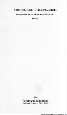 Sozialethik im Wandel der Zeit : Persönlichkeiten, Forschungen, Wirkungen des Lehrstuhls für Christliche Gesellschaftslehre und des Instituts für Christliche Sozialwissenschaften der Universität Münster ; 1893 - 1997