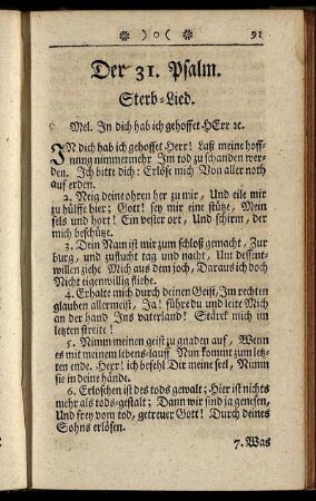 Der 31. Psalm. - Der 41. Psalm.