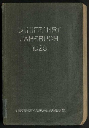 Schiffahrt-Jahrbuch 1925; Jg. 6