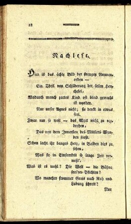 Nachlese.