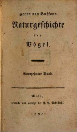Herrn von Buffons Naturgeschichte der Vögel, 19