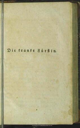 Die kranke Fürstin