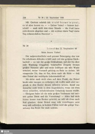 Nr 38. Triest den 22. September 40