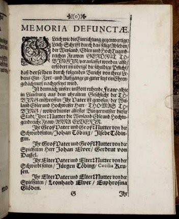 Memoria Defunctae