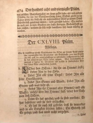 Der CXLVIII. Psalm. Alleluja.
