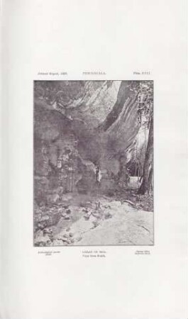 Plate XVII. Pidurâgala. Viháré on Hill. View from South