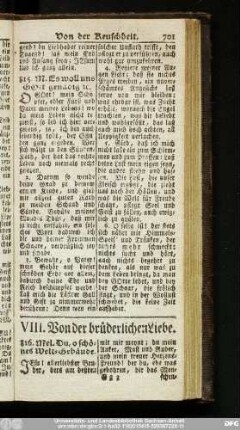 VIII. Von der brüderlichen Liebe.
