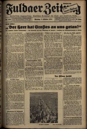 Ausgabe vom Montag, den 07. Oktober 1935.