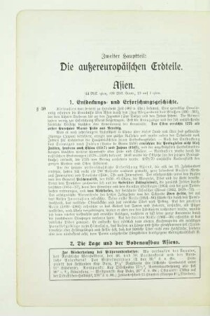 Zweiter Hauptteil: Die außereuropäischen Erdteile