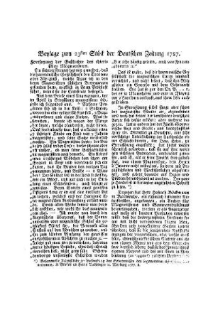 Beylage zum 23ten Stück der Deutschen Zeitung 1787