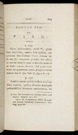 Sectio XVII. De Visu