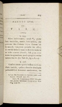 Sectio XVII. De Visu
