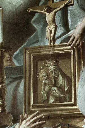 Der heilige Johann Nepomuk vor der Madonna von Altbunzlau