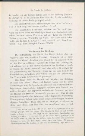 § 4. Die Sprache des Strickers.
