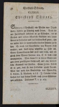 CLXXXII. Christoph Schwarz