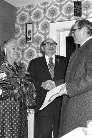 Goldene Hochzeit der Eheleute Frieda und Friedrich Ruf aus Neureut